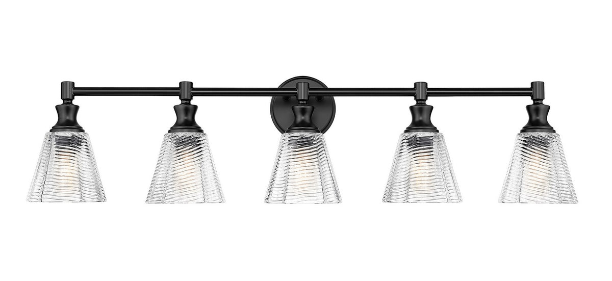 Z-Lite - 7704-5V-MB - Five Light Vanity - Auden - Matte Black