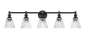 Z-Lite - 7704-5V-MB - Five Light Vanity - Auden - Matte Black