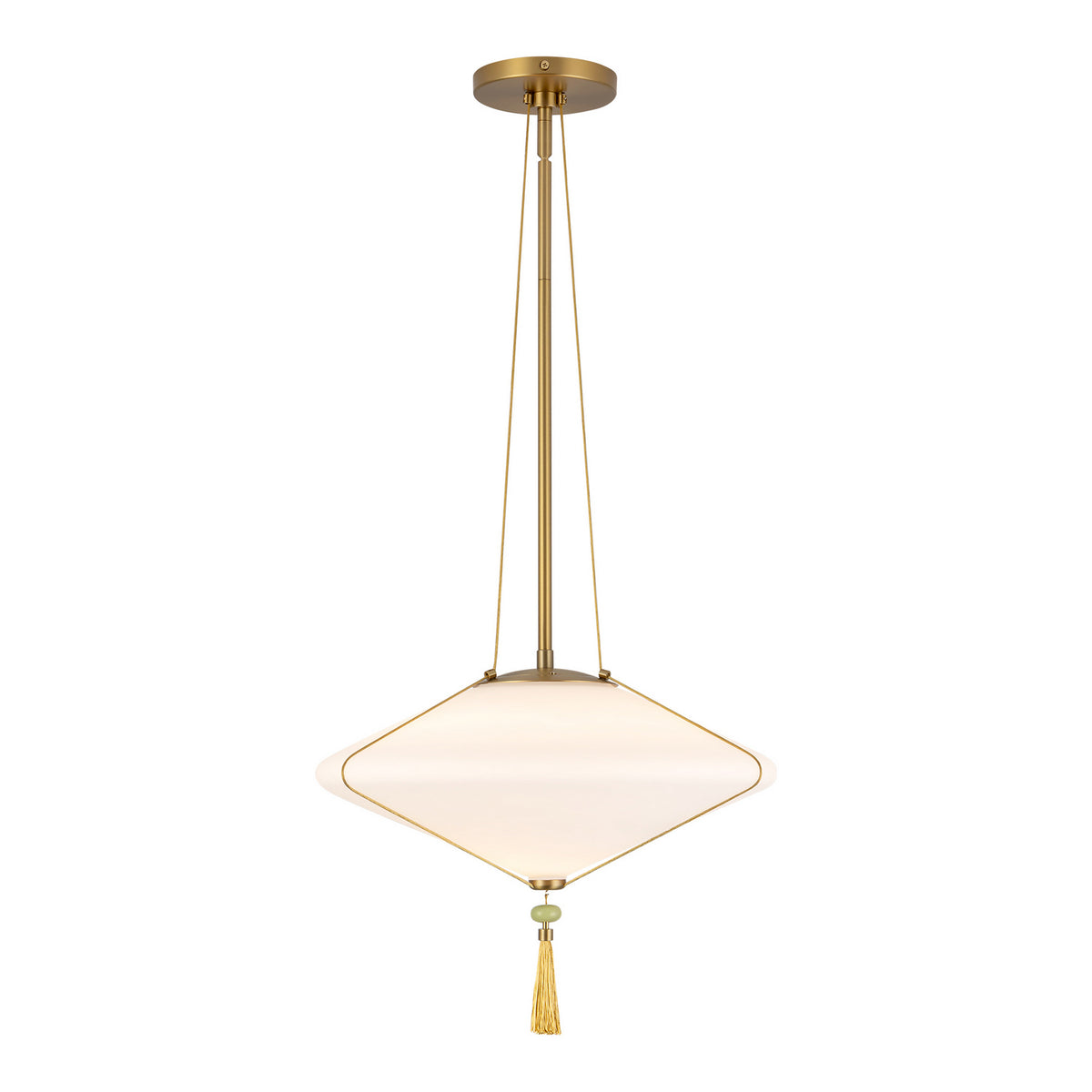 Alora - PD481015BGOP - One Light Pendant - Reeve - Brushed Gold/Opal Glass