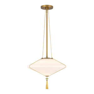 Alora - PD481015BGOP - One Light Pendant - Reeve - Brushed Gold/Opal Glass