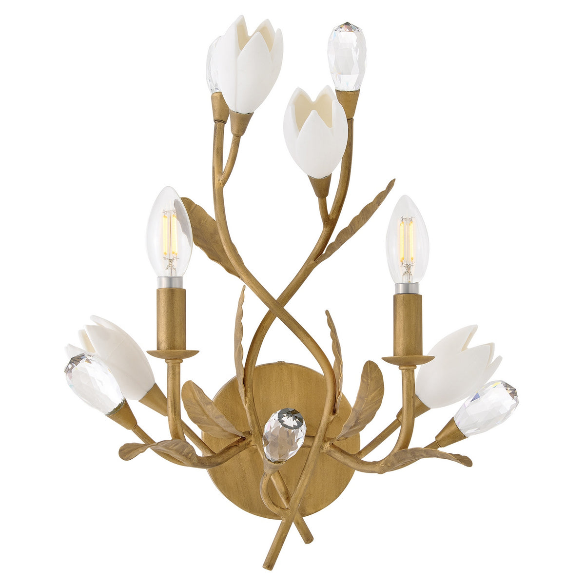Fredrick Ramond - FR32200BNG - Two Light Wall Sconce - Yvette - Burnished Gold