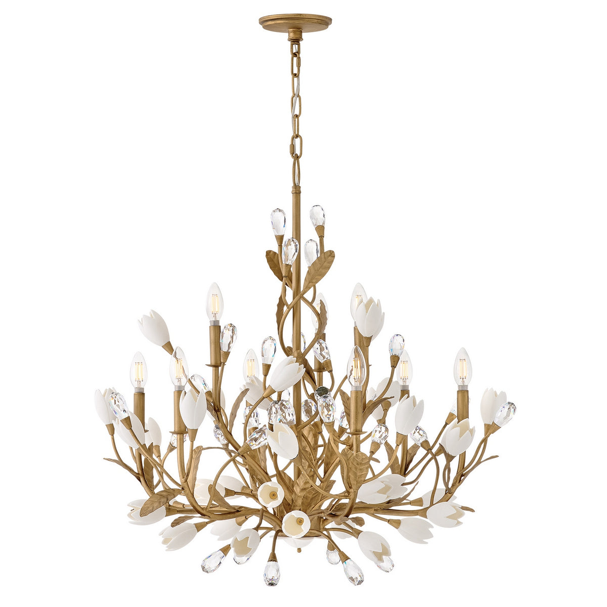 Fredrick Ramond - FR32205BNG - Nine Light Chandelier - Yvette - Burnished Gold