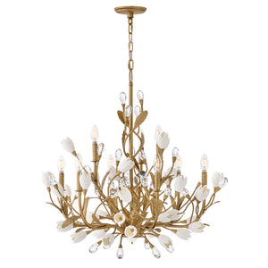 Fredrick Ramond - FR32205BNG - Nine Light Chandelier - Yvette - Burnished Gold