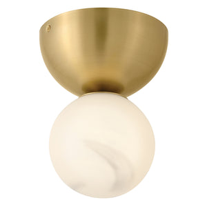 Fredrick Ramond - FR41901LCB - One Light Semi-Flush Mount - Selene - Lacquered Brass