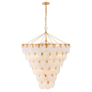 Fredrick Ramond - FR46516DA - Ten Light Chandelier - Essie - Distressed Brass