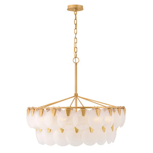 Fredrick Ramond - FR46519DA - Six Light Chandelier - Essie - Distressed Brass