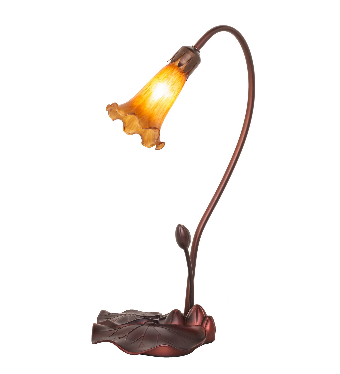 Meyda Tiffany - 12432 - One Light Accent Lamp - Amber - Mahogany Bronze