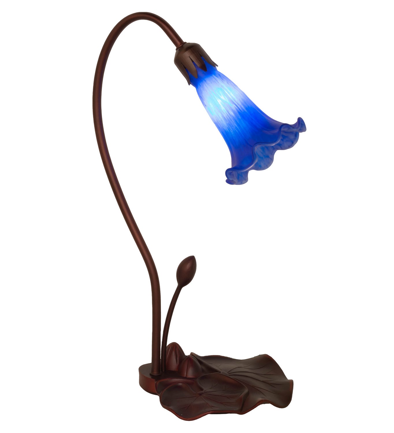 Meyda Tiffany - 12500 - One Light Accent Lamp - Blue - Mahogany Bronze