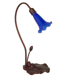 Meyda Tiffany - 12500 - One Light Accent Lamp - Blue - Mahogany Bronze