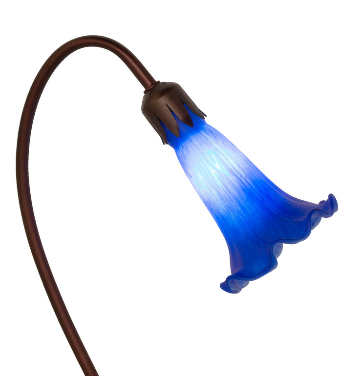 Meyda Tiffany - 12500 - One Light Accent Lamp - Blue - Mahogany Bronze