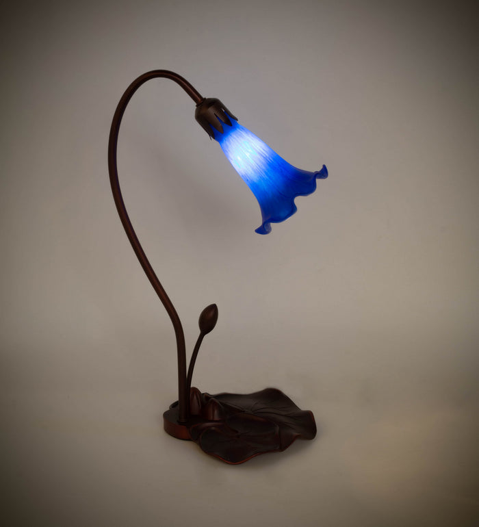 Meyda Tiffany - 12500 - One Light Accent Lamp - Blue - Mahogany Bronze