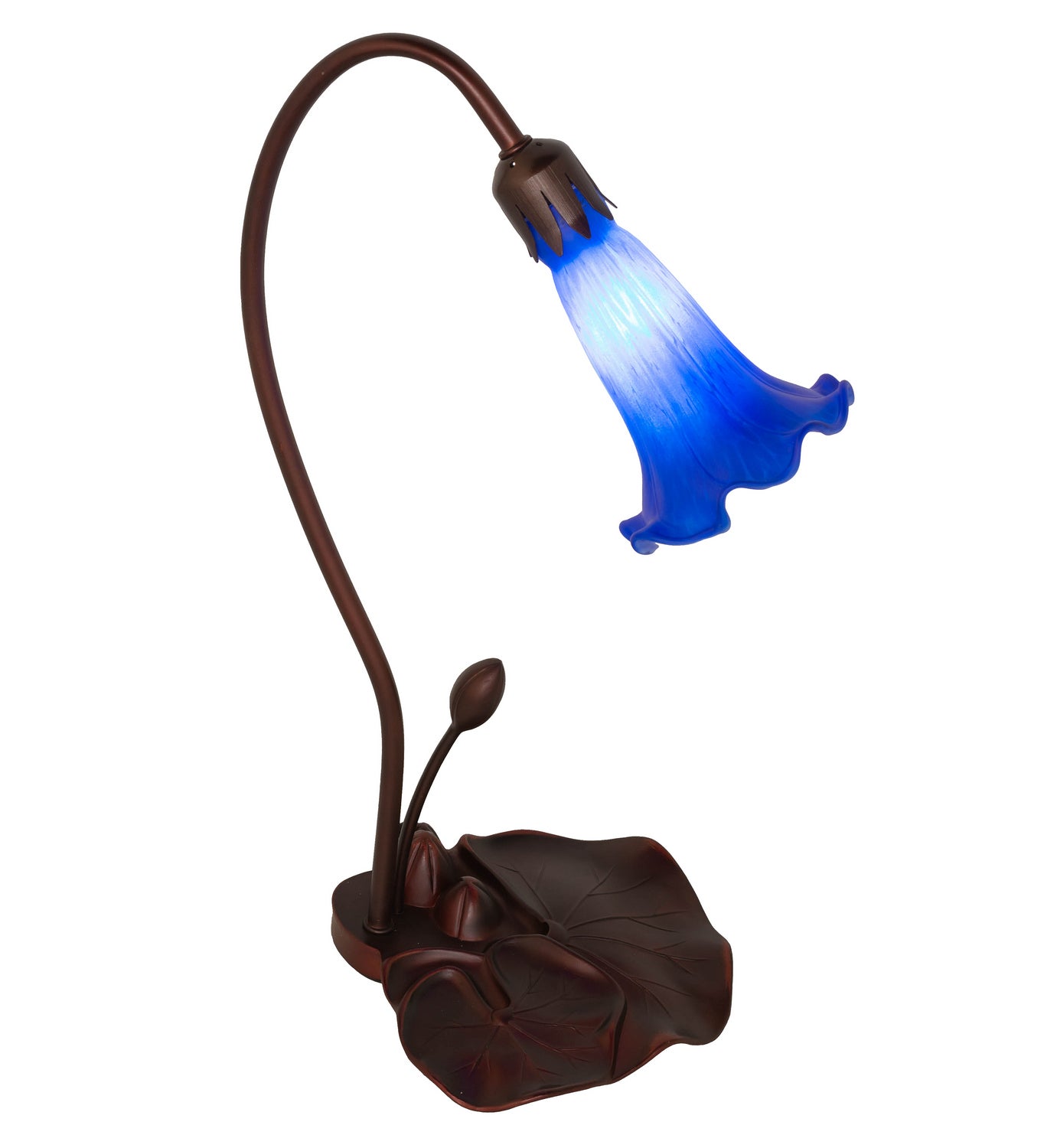 Meyda Tiffany - 12500 - One Light Accent Lamp - Blue - Mahogany Bronze