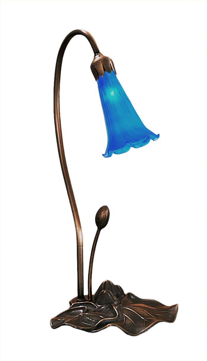 Meyda Tiffany - 12500 - One Light Accent Lamp - Blue - Mahogany Bronze