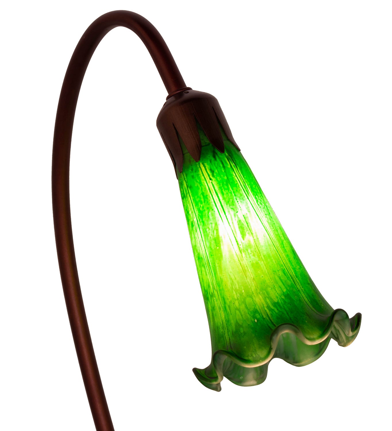 Meyda Tiffany - 12859 - One Light Accent Lamp - Green Pond Lily - Mahogany Bronze