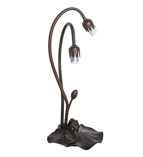 Meyda Tiffany - 12980 - Two Light Accent Lamp - Amber - Mahogany Bronze