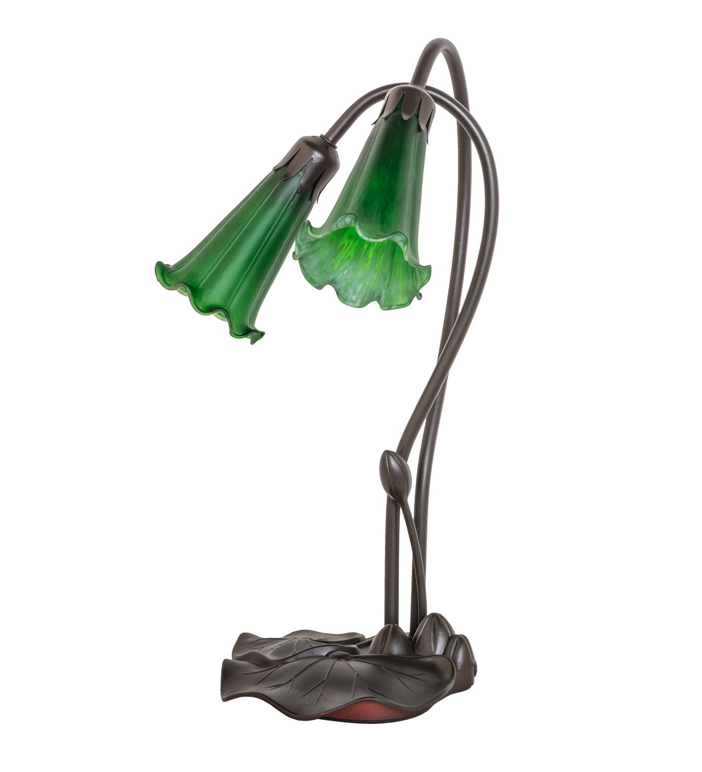 Meyda Tiffany - 13481 - Two Light Accent Lamp - Green - Mahogany Bronze