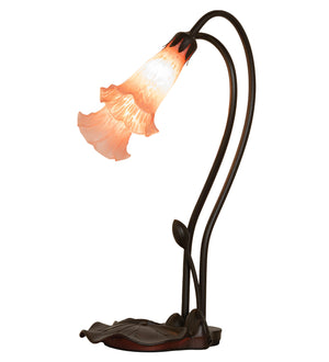 Meyda Tiffany - 14110 - Two Light Accent Lamp - Pink Pond Lily - Mahogany Bronze