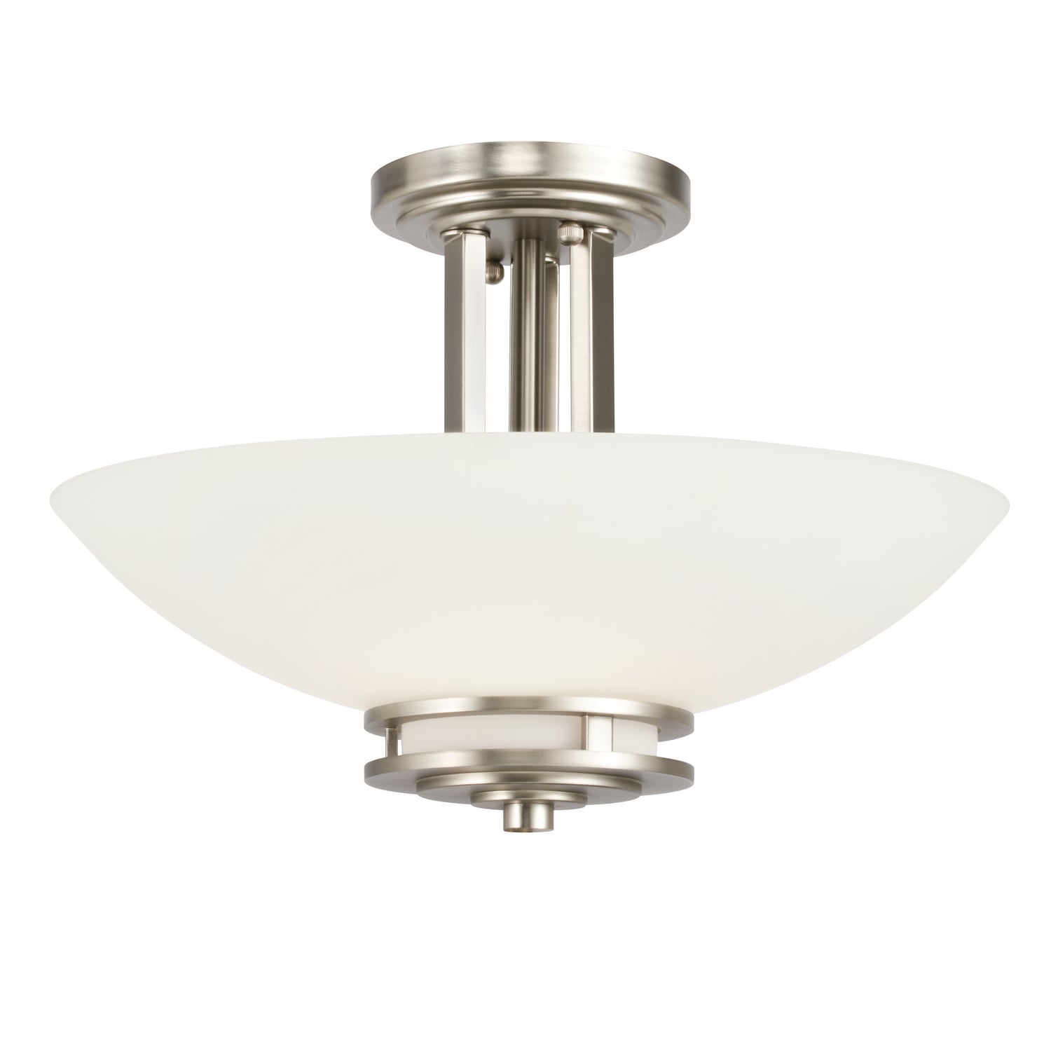 Kichler - 3674NI - Two Light Semi Flush Mount - Hendrik - Brushed Nickel