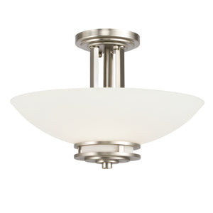 Kichler - 3674NI - Two Light Semi Flush Mount - Hendrik - Brushed Nickel