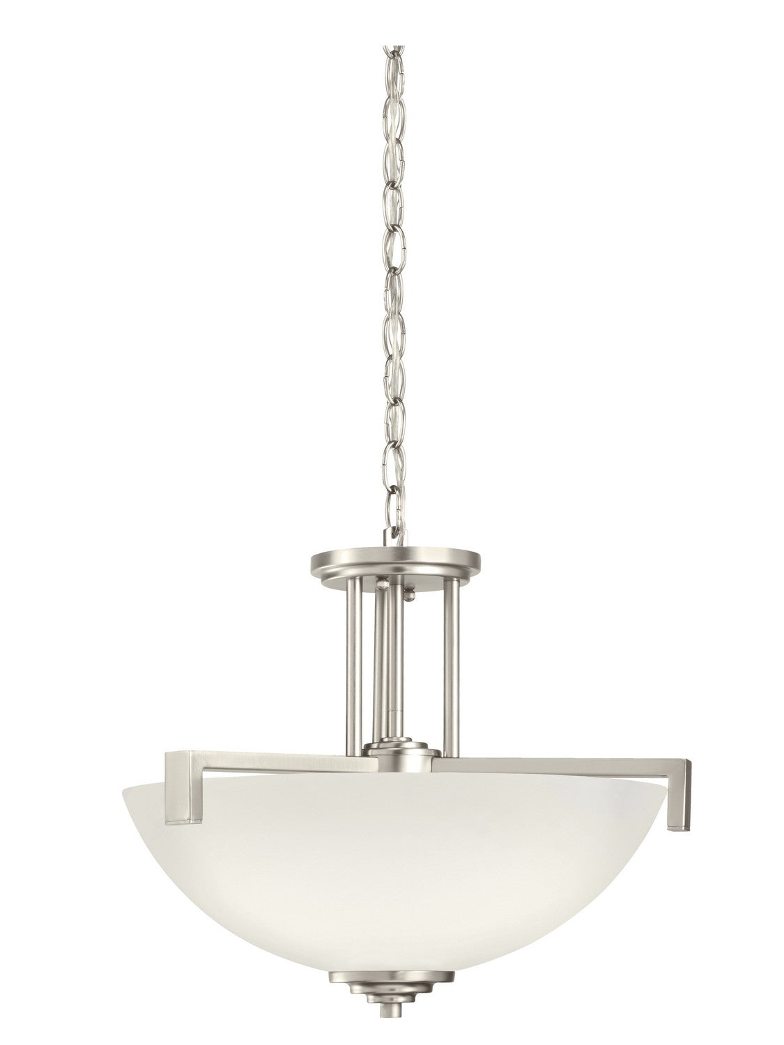 Kichler - 3797NI - Three Light Pendant/Semi Flush Mount - Eileen - Brushed Nickel