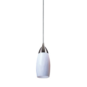 ELK Home - 110-1WH - One Light Mini Pendant - Milan - Satin Nickel