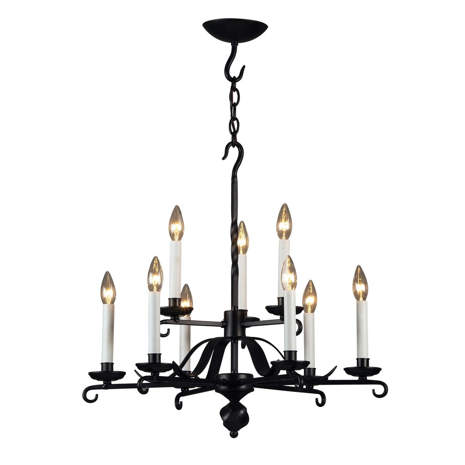 ELK Home - 82522 - Nine Light Chandelier - Blacksmith - Matte Black