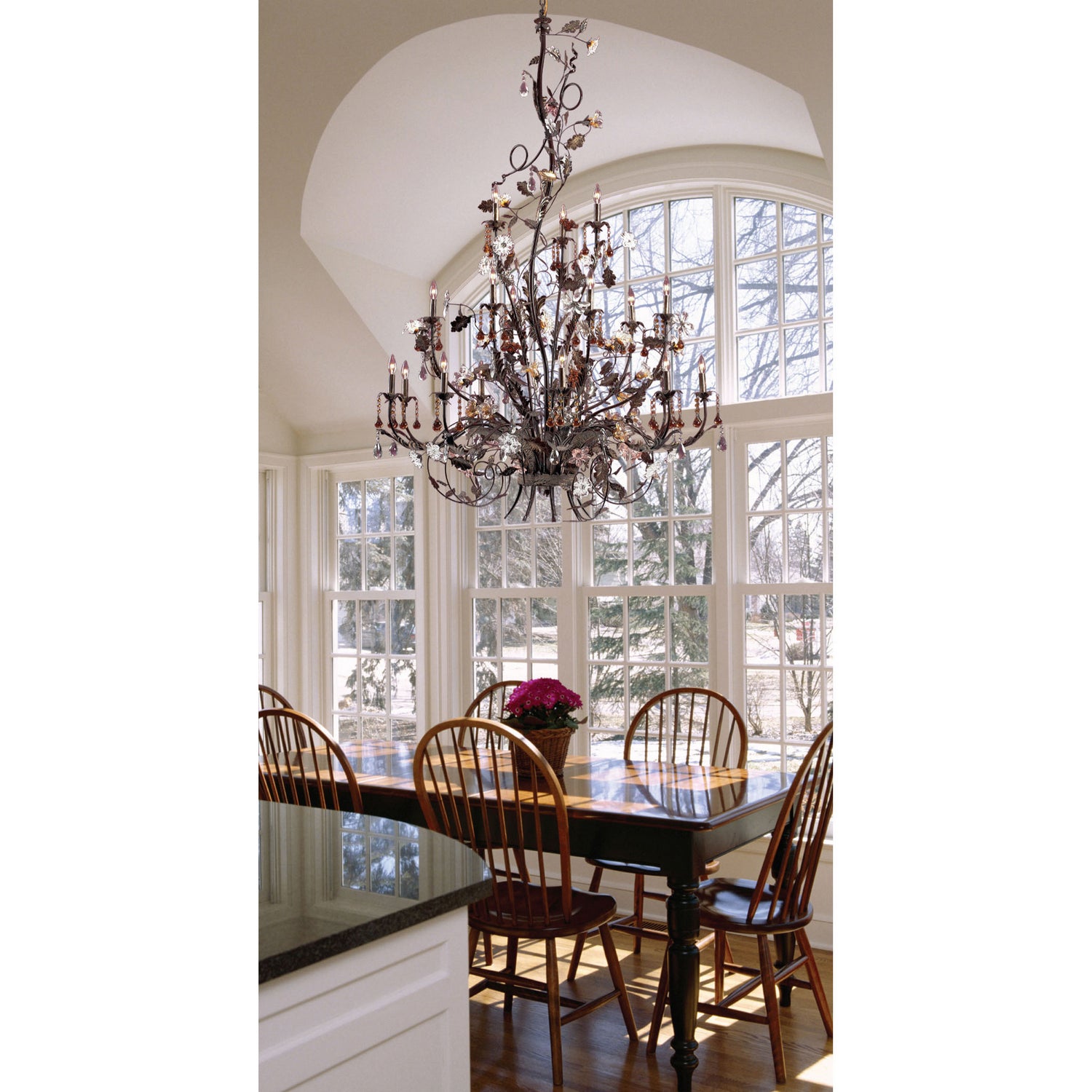 ELK Home - 85004 - 18 Light Chandelier - Cristallo Fiore - Deep Rust