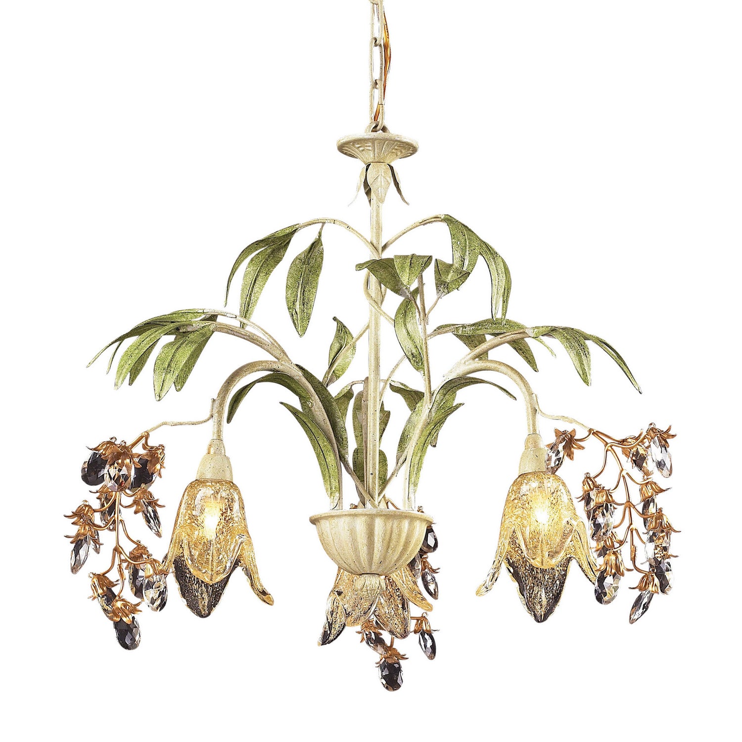 ELK Home - 86052 - Three Light Chandelier - Huarco - Sage Green