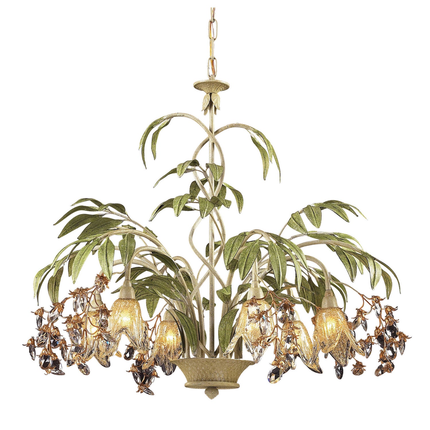 ELK Home - 86053 - Six Light Chandelier - Huarco - Sage Green