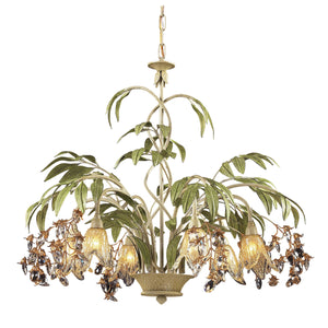 ELK Home - 86053 - Six Light Chandelier - Huarco - Sage Green