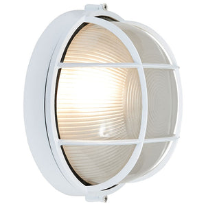 Access - 20296-WH/FST - One Light Bulkhead - Nauticus Round Dual Mount - White