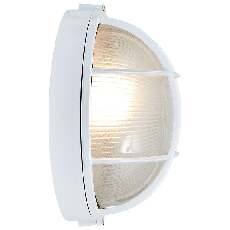 Access - 20296-WH/FST - One Light Bulkhead - Nauticus Round Dual Mount - White