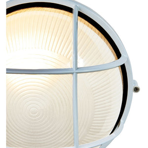 Access - 20296-WH/FST - One Light Bulkhead - Nauticus Round Dual Mount - White