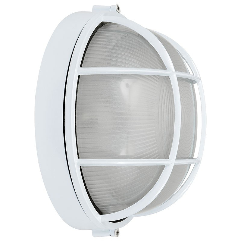 Access - 20296-WH/FST - One Light Bulkhead - Nauticus Round Dual Mount - White