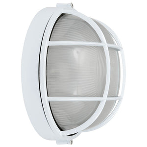 Access - 20296-WH/FST - One Light Bulkhead - Nauticus Round Dual Mount - White