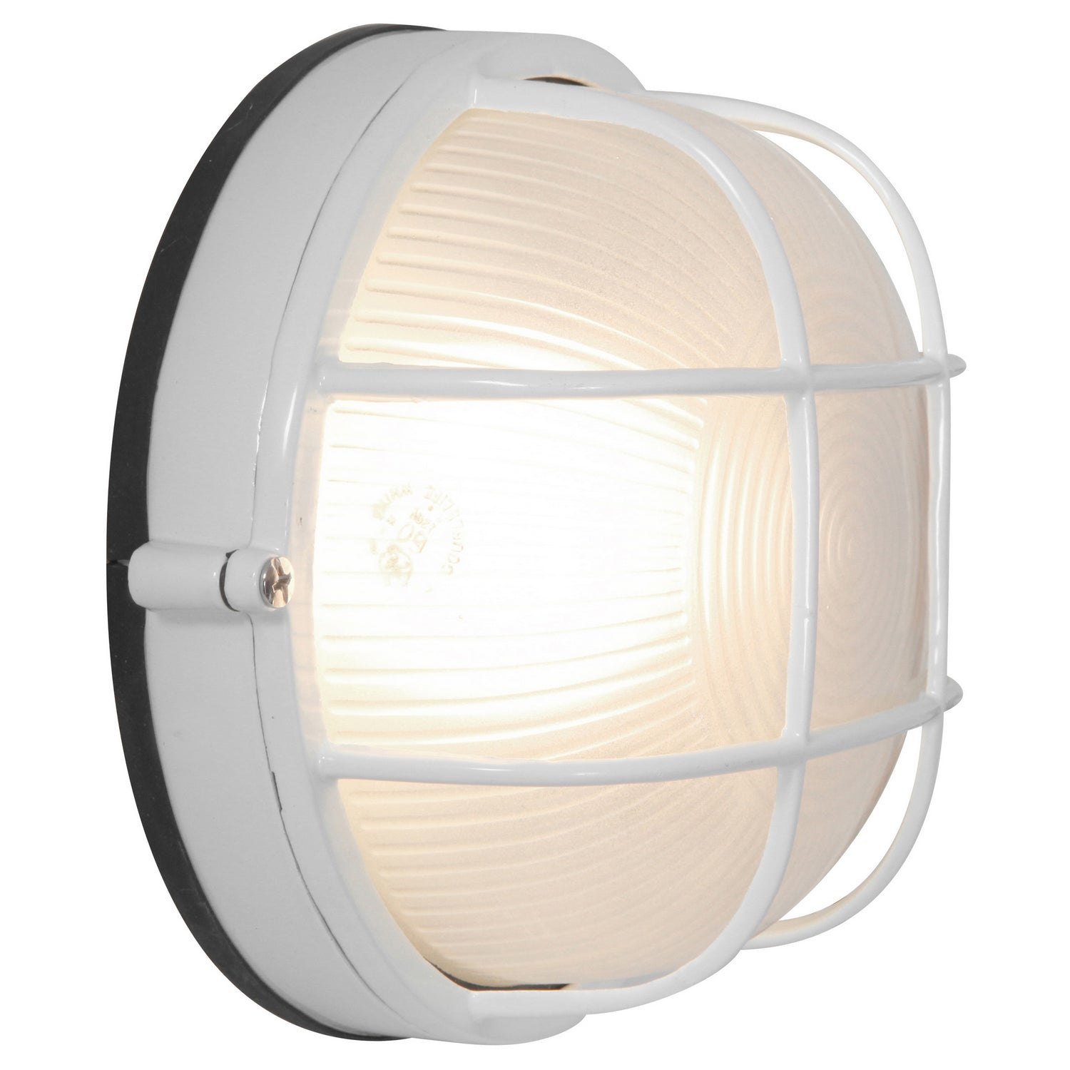 Access - 20296-WH/FST - One Light Bulkhead - Nauticus Round Dual Mount - White