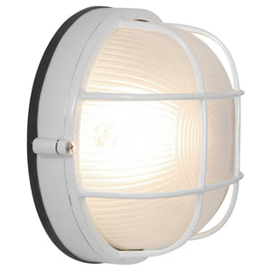 Access - 20296-WH/FST - One Light Bulkhead - Nauticus Round Dual Mount - White