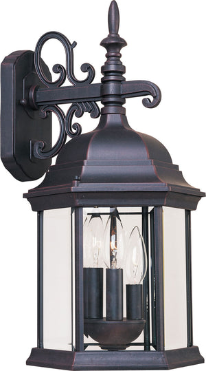 Maxim - 1073CLEB - Three Light Outdoor Wall Lantern - Builder Cast - Empire Bronze