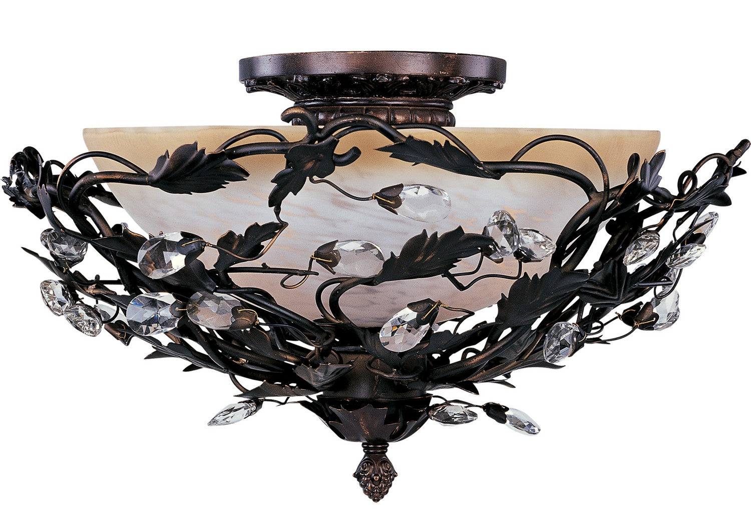 Maxim - 2859OI - Three Light Semi-Flush Mount - Elegante - Oil Rubbed Bronze