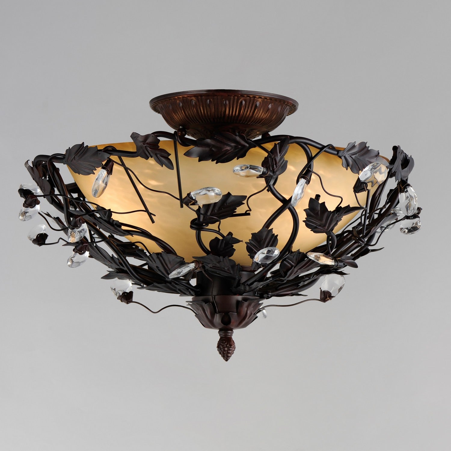 Maxim - 2859OI - Three Light Semi-Flush Mount - Elegante - Oil Rubbed Bronze