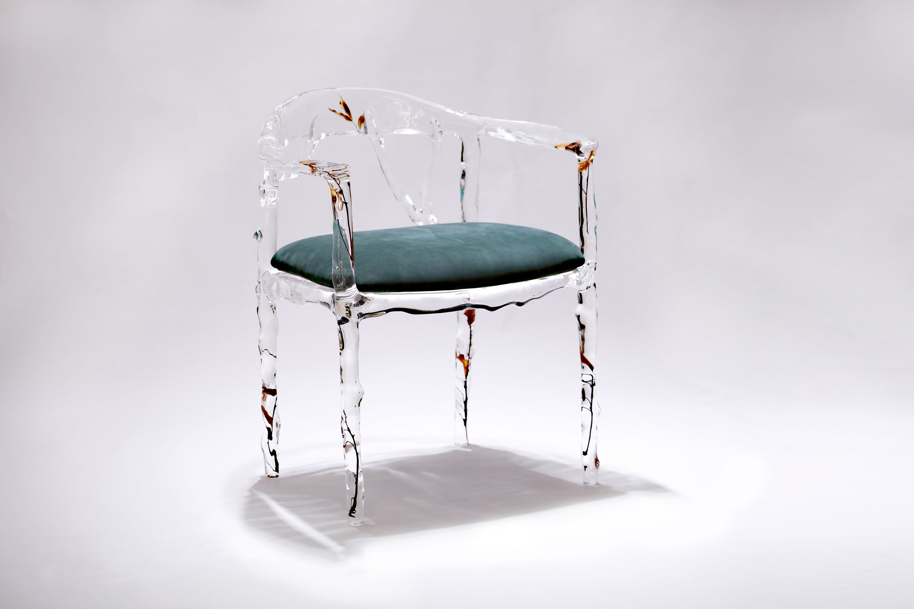 Branched Crystal Leather Chair