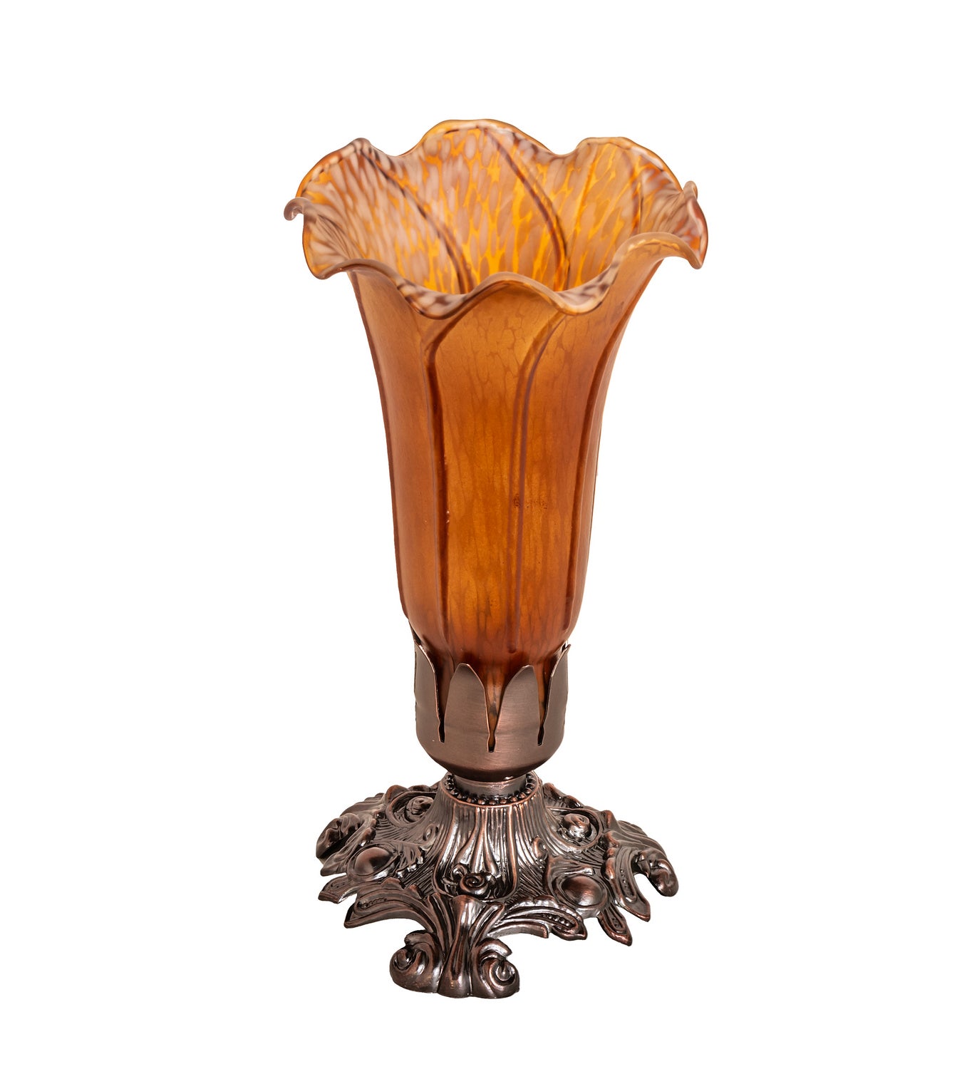 Meyda Tiffany - 11244 - One Light Accent Lamp - Amber Pond Lily - Mahogany Bronze