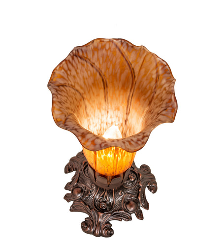 Meyda Tiffany - 11244 - One Light Accent Lamp - Amber Pond Lily - Mahogany Bronze