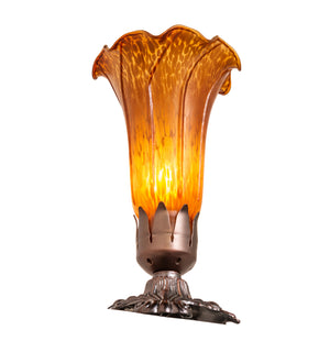 Meyda Tiffany - 11244 - One Light Accent Lamp - Amber Pond Lily - Mahogany Bronze