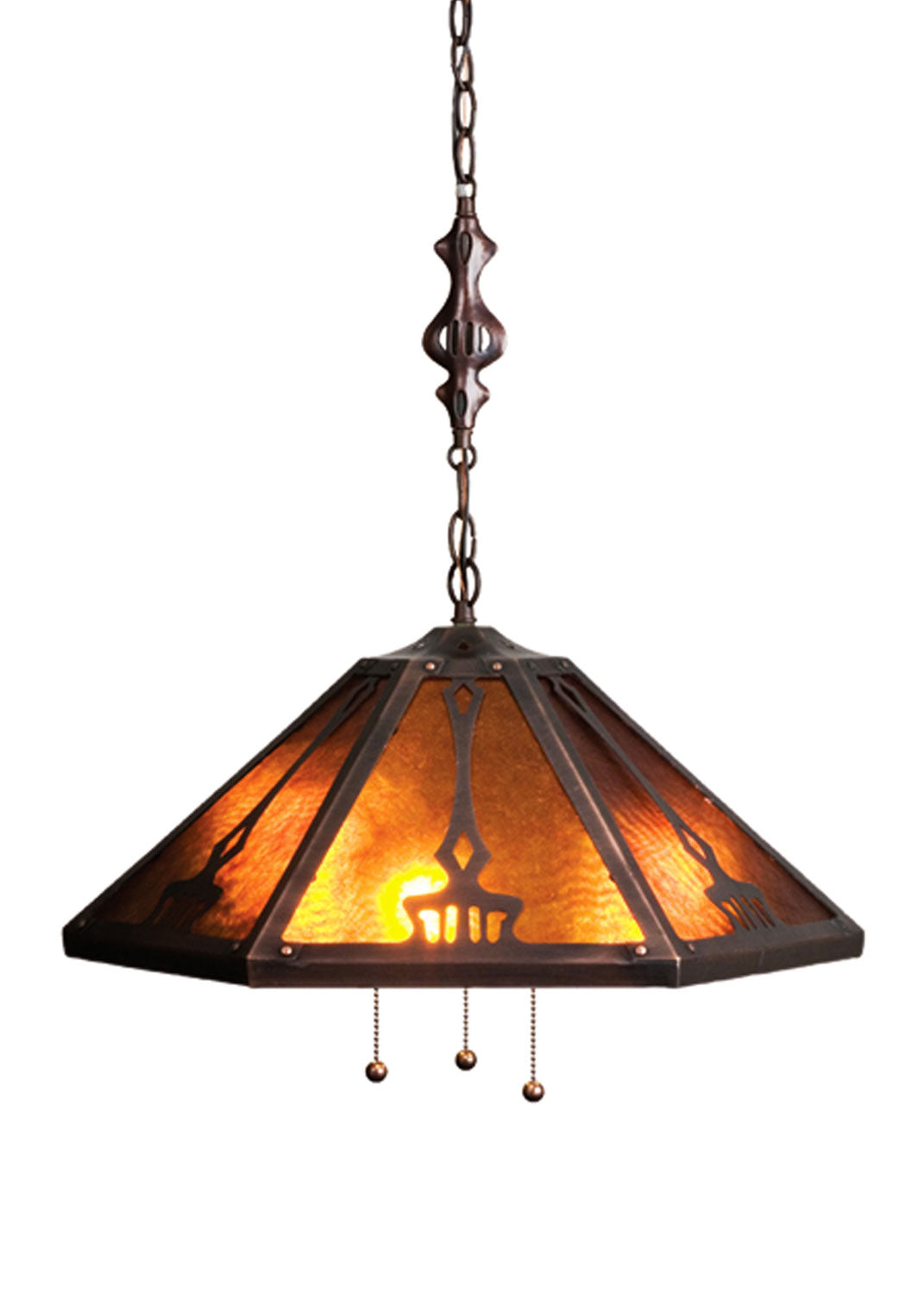 Meyda Tiffany - 13226 - Three Light Pendant - Grenway - Verdi Washed Mahogany Bronze