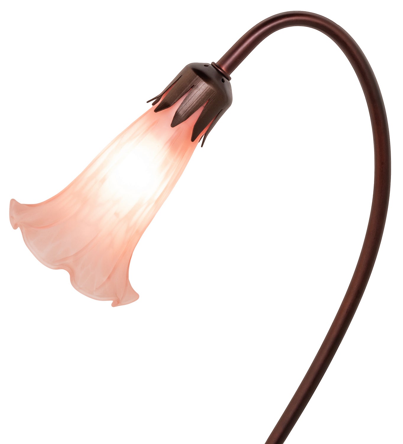 Meyda Tiffany - 13447 - One Light Accent Lamp - Pink Pond Lily - Mahogany Bronze