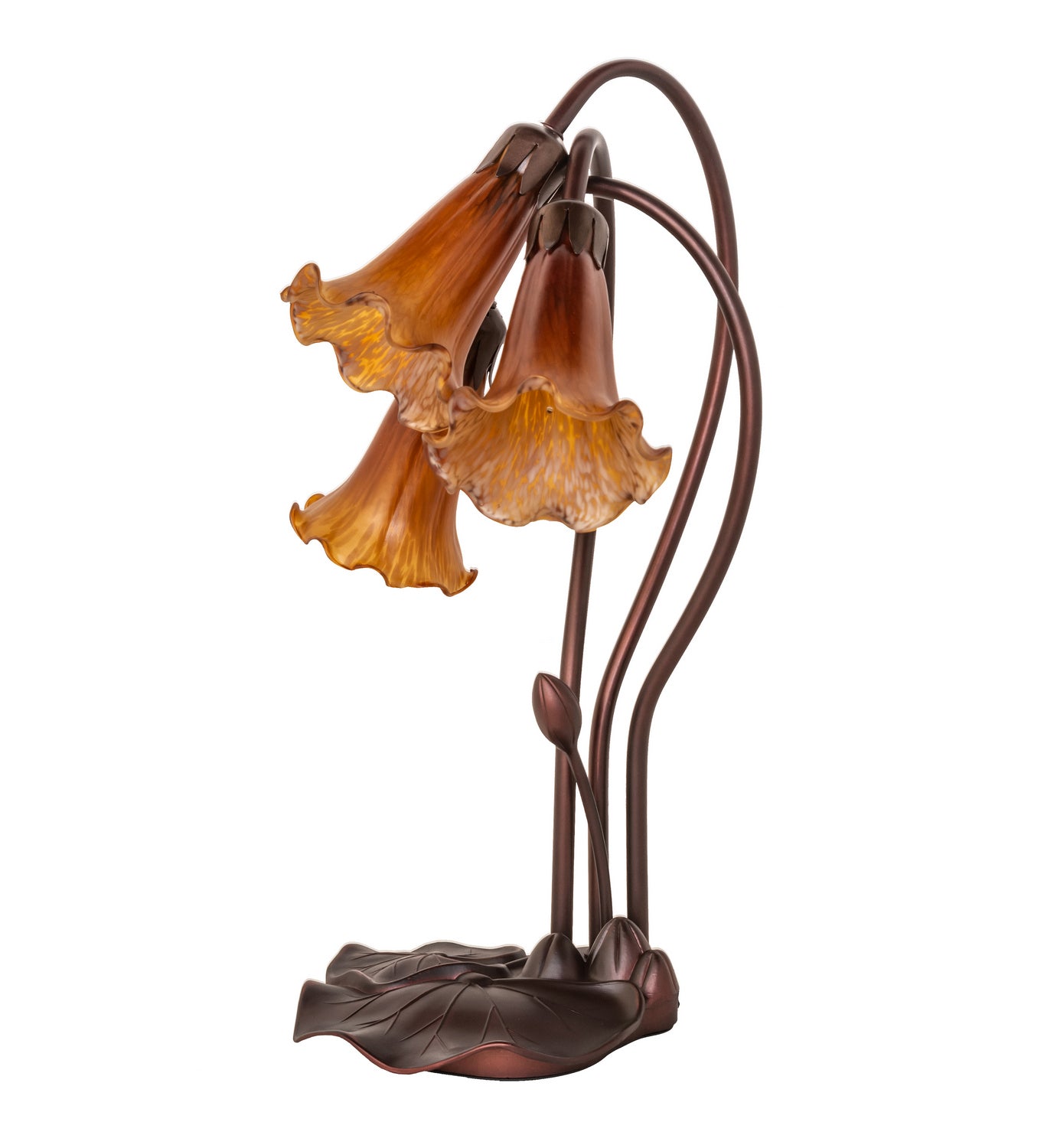 Meyda Tiffany - 13636 - Three Light Accent Lamp - Amber - Mahogany Bronze