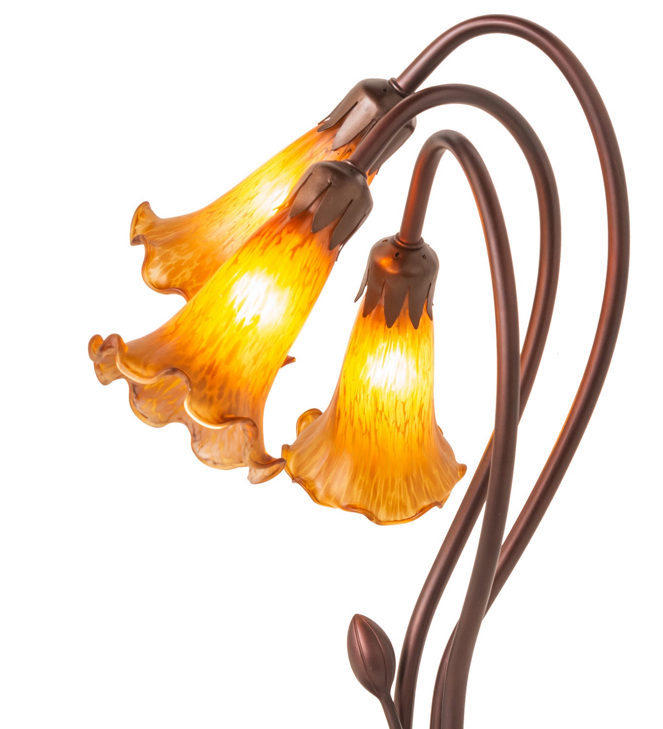 Meyda Tiffany - 13636 - Three Light Accent Lamp - Amber - Mahogany Bronze