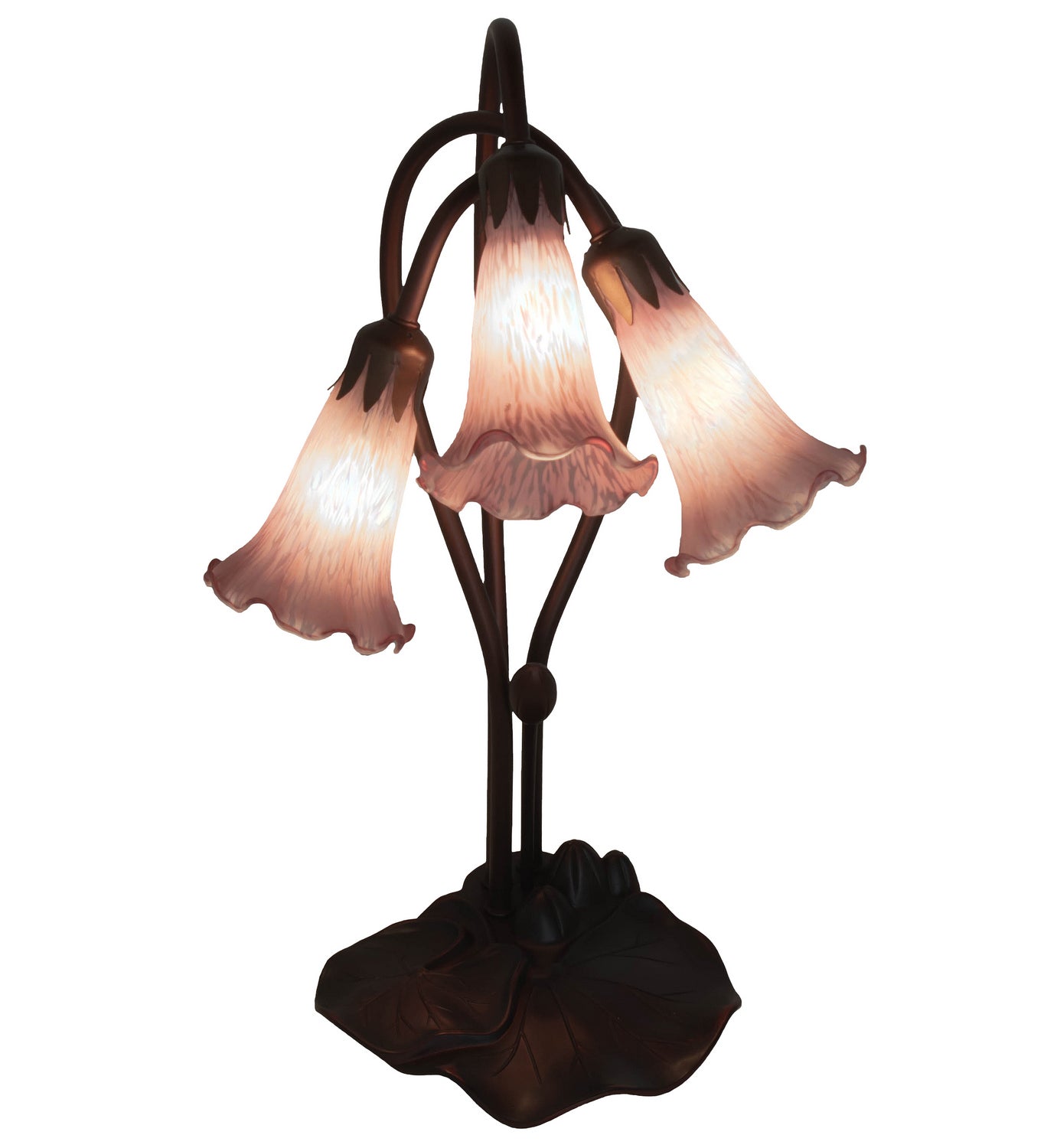 Meyda Tiffany - 13863 - Three Light Accent Lamp - Lavender - Mahogany Bronze