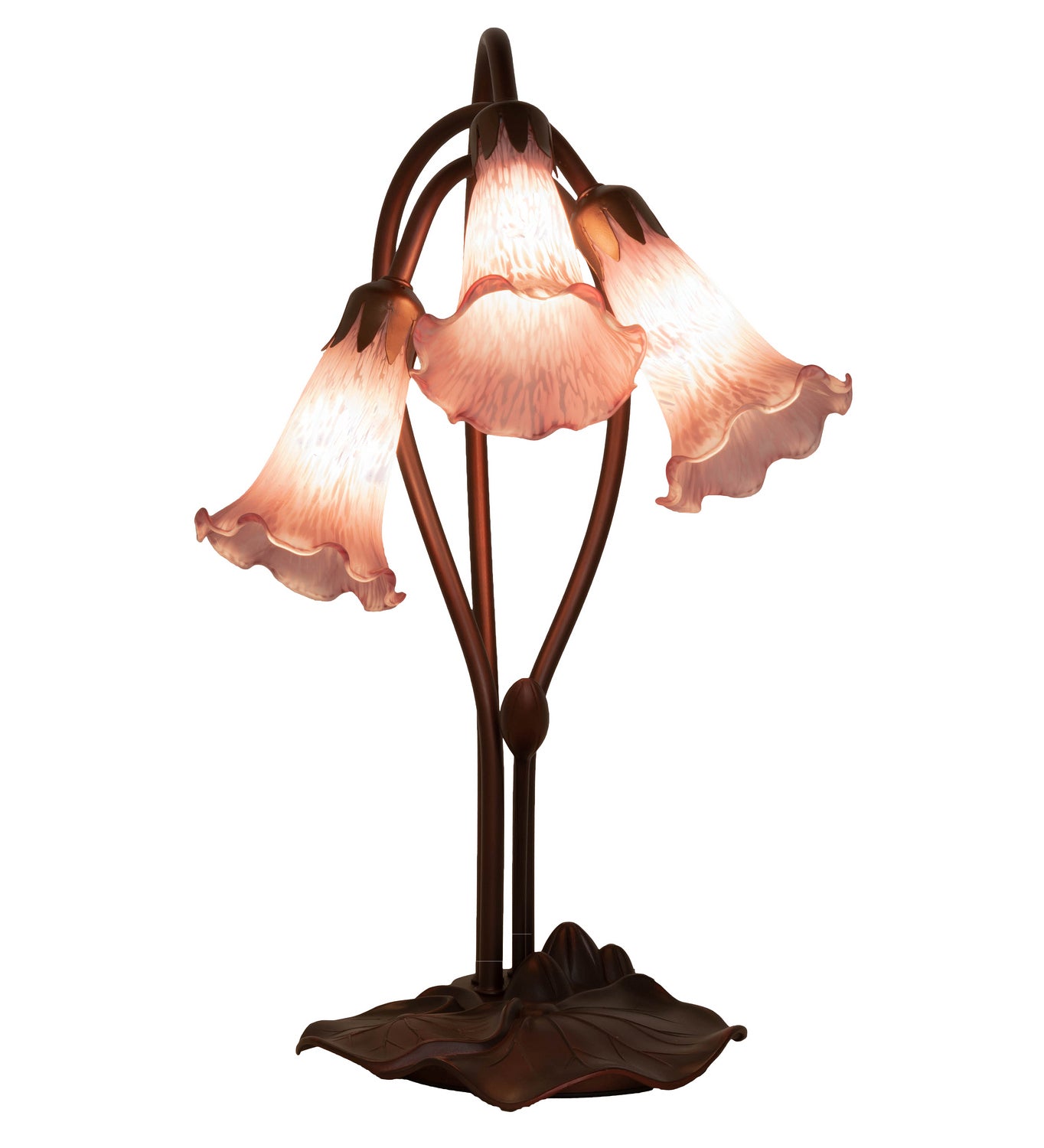 Meyda Tiffany - 13863 - Three Light Accent Lamp - Lavender - Mahogany Bronze